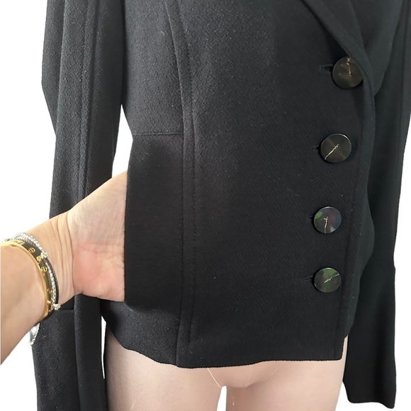 Proenza Schouler black jacket in size 4. Zippered back detail. Gorgeous buttons - Picture 9 of 14